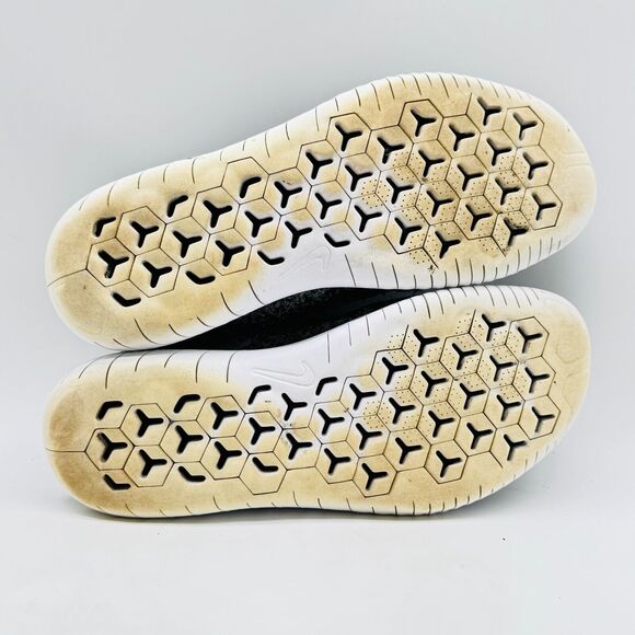 Nike Free RN Flyknit Womens 8 Gray Black White Oreo Running Shoes Sneakers - Picture 8 of 11